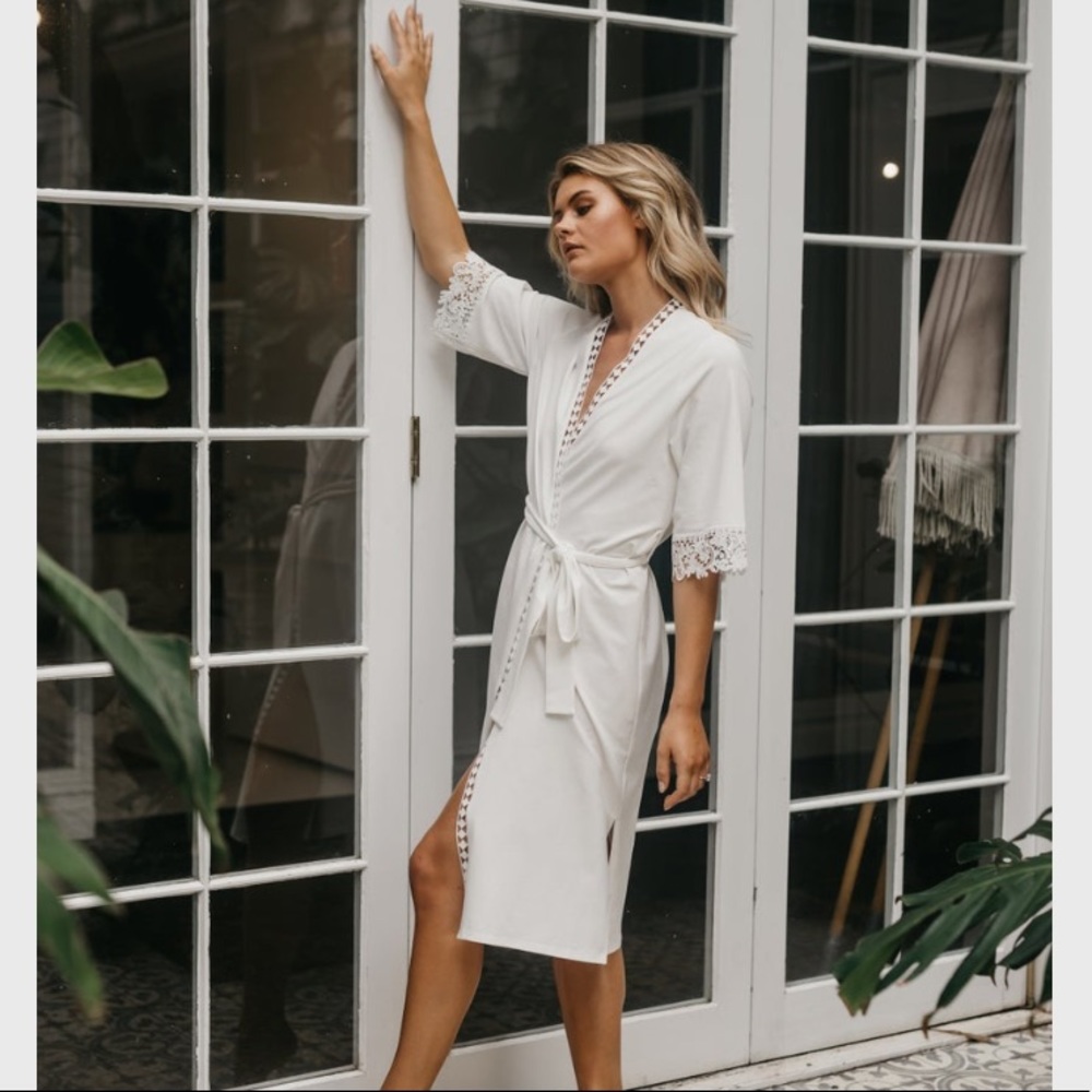 White Midi Robe